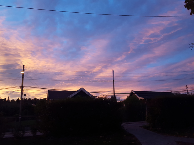 Les couchers de soleil.