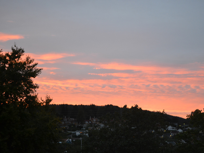 Les couchers de soleil.