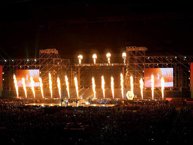 Concert de Kpop à l'Olympic Stadium, Seoul.